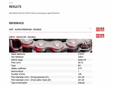 sedis-chain-selector-results-products-detail SEDIS chain selector - Results details