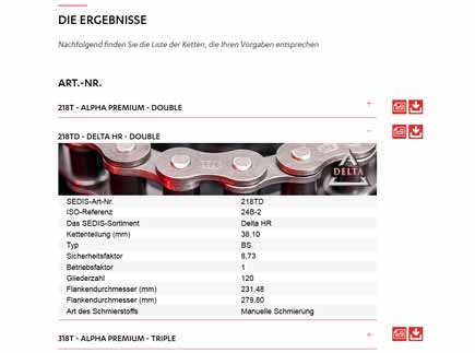 sedis-der-kettenauswahlassistent-die-ergebnisse-details SEDIS Der kettenauswahlassistent - Die ergebnisse details